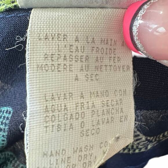 VTG Ali Miles SZ 14 Rayon USA Art-to-wear Button Down Tunic Blouse Geometric - Picture 12 of 16